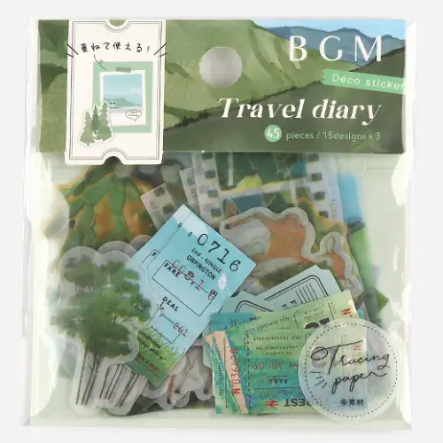 BGM - BGM Stickers Tracing Paper Seals Forest [Travel Diary*Mori] (BS-TF005)