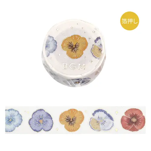 BGM - LIFE Washi Tape [MASKING TAPE Pansy bookmark] (BM-LGCD061)