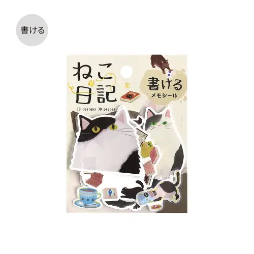 BGM – Memo Seal Cat Diary Kuro