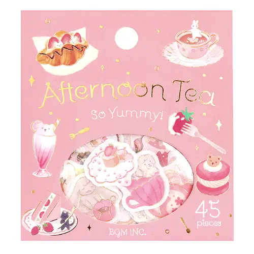 BGM - Planner Stickers Foil stamped flake sticker [Flake Seal Afternoon Tea Party *Snacks for you!] (BS-FG187)