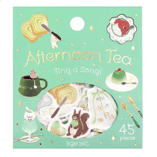 BGM - Planner Stickers Foil stamped flake sticker [Flake Seal Afternoon Tea Party *Woot-a-la-la-la-la-la-la-la-la-la-la-la-la-la-la-la] (BS-FG188)