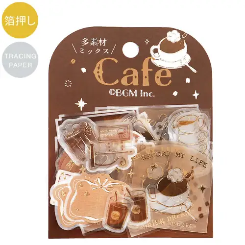 BGM - Planner Stickers Tracing Paper Seals [Holiday store tours *Cafes] (BS-TFG002)