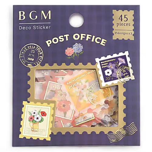 BGM - Stickers Flower Post Office Flake sticker
[Post Office / Flower] (BS-FGS001)