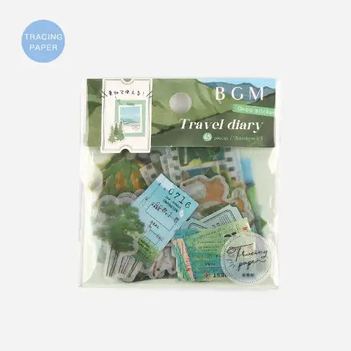 BGM – Travel Diary Tracing Paper Deco Stickers (Adesivi Decorative)