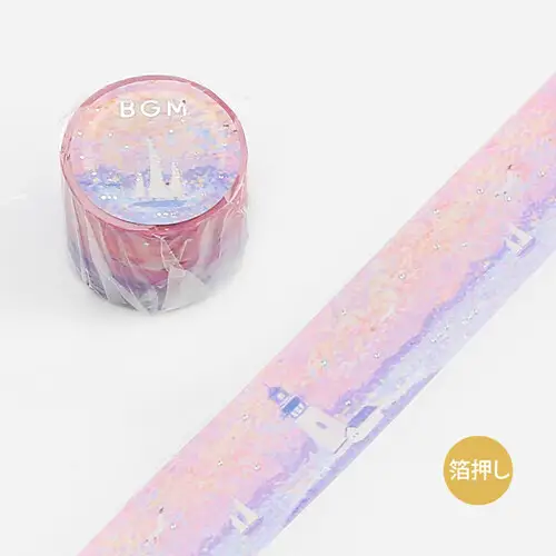 BGM -  Washi Tape Gold Embossing (11010526S1) 30mm* Special "dot drawing" seaside masking tape