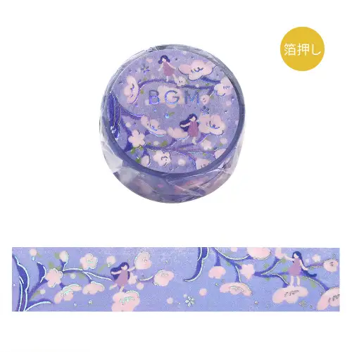 BGM - Washi Tape Tale of Flowers [MASKING TAPE Flower Story *Light Purple] (BM-SDG051)