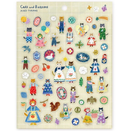 Cozyca Products - Aiko Fukawa Seal Cats and Buttons