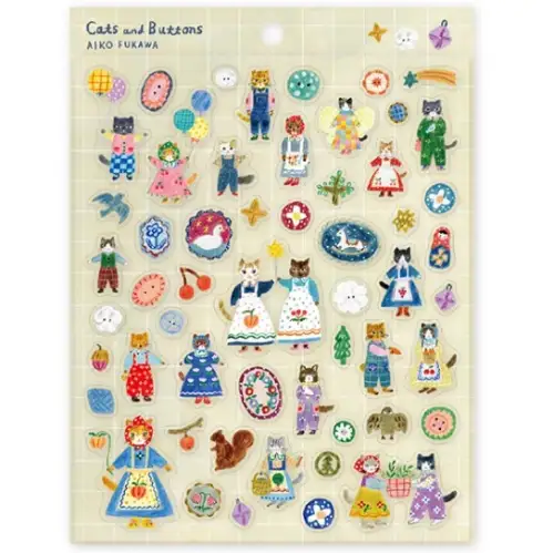 Cozyca Products - Aiko Fukawa Seal Cats and Buttons