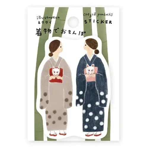 Cozyca Products - Sticker, Kimono de Osanpo-Necktie [22-946]
