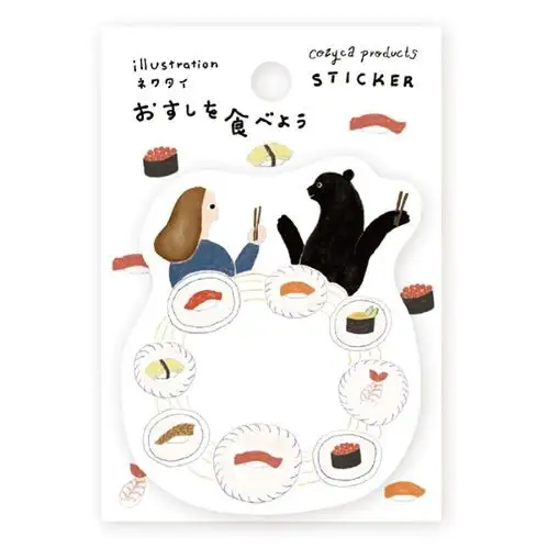 Cozyca Products - Sticker, Let's Eat Sushi Tie [22-943]