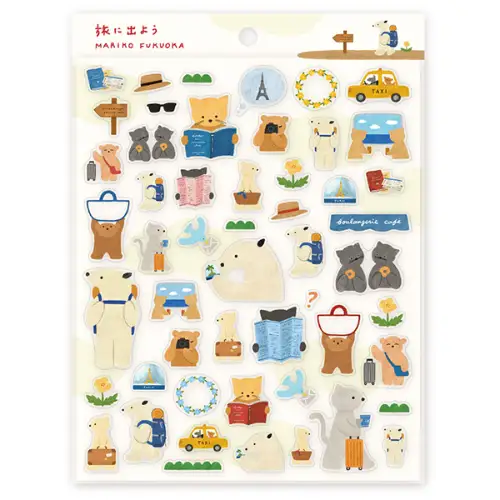 Cozyca Products - Sticker Mariko Fukuoka Collezione Autunno 2024 (Let's go on a trip PET) 22-902