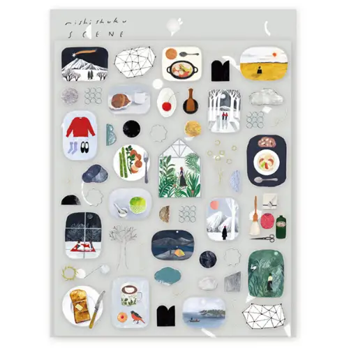 Cozyca Products - Sticker Nishi Shuku Collezione Autunno 2024 (Scene) 22-896