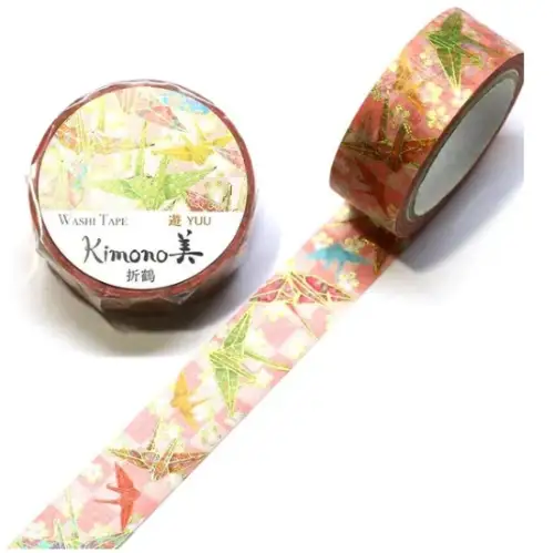 Saien - Washi Tape, Kimono MASKING TAPE ORIZURU [Misura: 15mm x 7m] GR2013