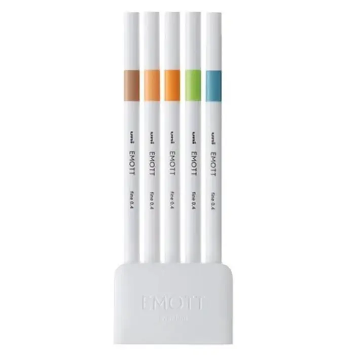 Uni Mitsubishi – EMOTT 5-Color Set No. 6, 0.4 mm, Nature Colors