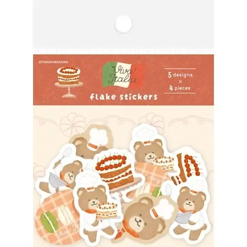 Furukawa – Washi Flake Seal Italy, Dessert Bear (QSA335)