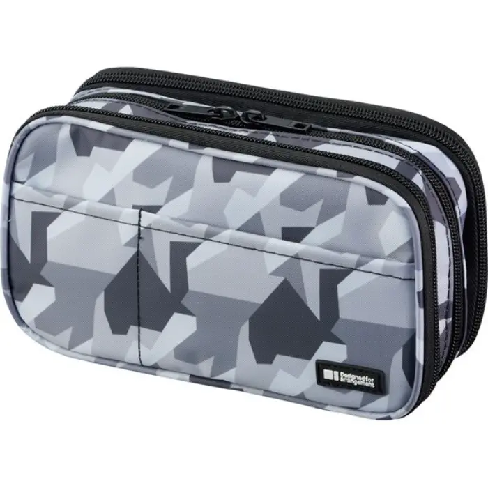 Lihit Lab – Astuccio, Book Type Triple, Ice Grey Camouflage