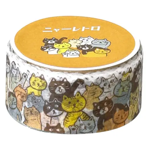 Hightide - Masking Tape giapponese [Larghezza: 2cm. Lunghezza: 5mt / N (Lots Of Cats)]