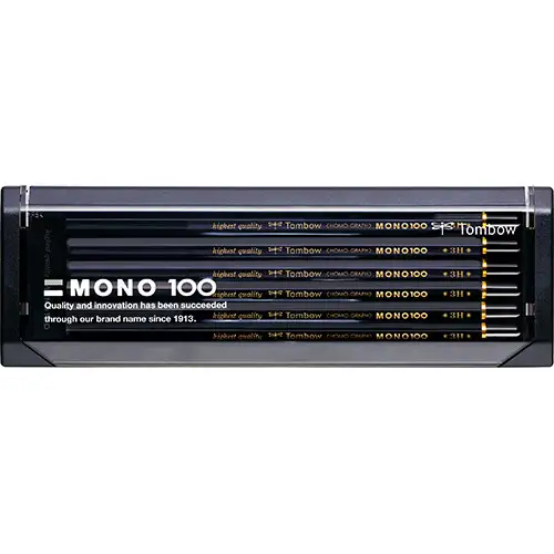 Tombow – MONO 100 3H (Matita di Grafite) - Confezione da 12