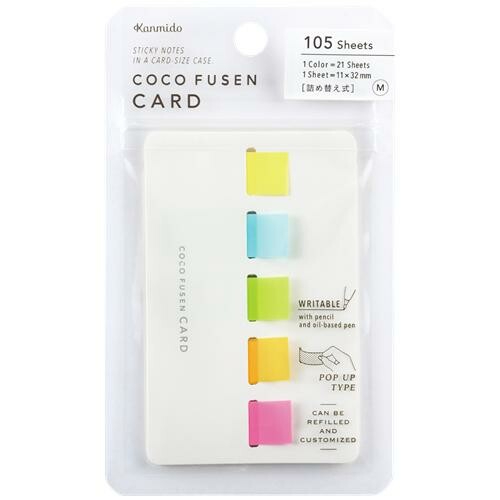 Kanmido - Fusen Kokofusen Card COLOR Standard M Fusen size 11 x 34mm CFC-1003