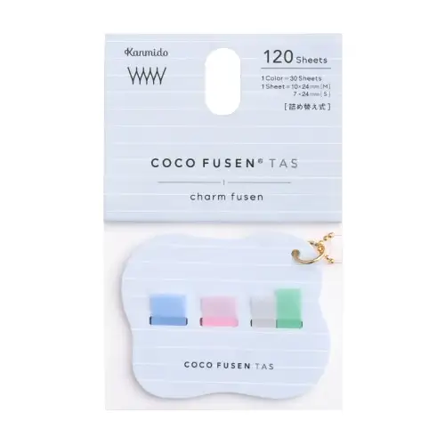 Kanmido – Fusen Kokofusen Tas Charm Fusen Hana Blue Stripe