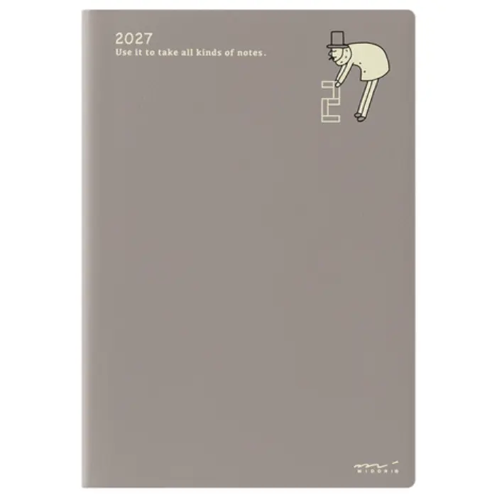 Midori – Pocket Diary 2027 Ojisan, B6, Agenda Mensile e Settimanale