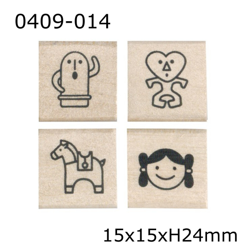 Kodomo No Kao / Bullet journal stamp 4P set 409014