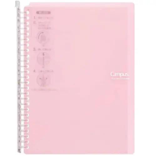 Kokuyo Campus - binder B5 capienza 60 fogli (Rosa pastello)