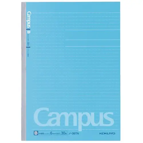 Kokuyo - Campus quaderno Semi-B5, B riga con puntini, 30 fogli, distanziamento righe 6mm