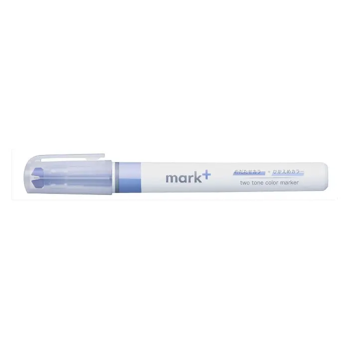 Kokuyo – Mark+ 2 Tone Marker Blue, Evidenziatore a Doppia Tonalità
