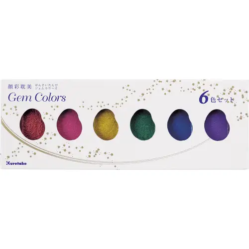 Kuretake - acquerello GEM 6 colori