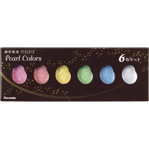 Kuretake - Acquerello Facial Sai Tamimi Pearl Colors - Set 6