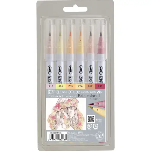 Kuretake - ZIG Clean Color Real Brush Pale colors I