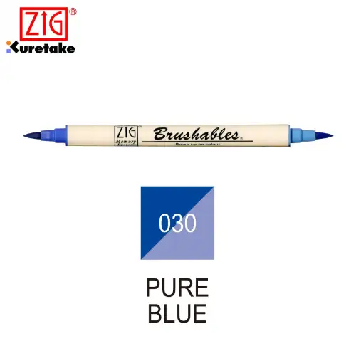 Kuretake Zig - Memory System Brashables No. 030 Pure Blue