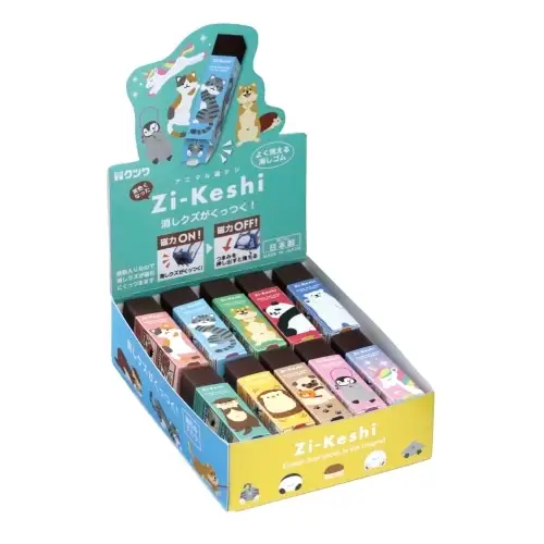 Kutsuwa – Gomma magnetica per matita, animali pastello (fantasia in base alla disponibilità)