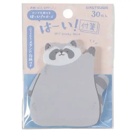 Kutsuwa – Hai! Sticky Notes Raccoons (SC242K)