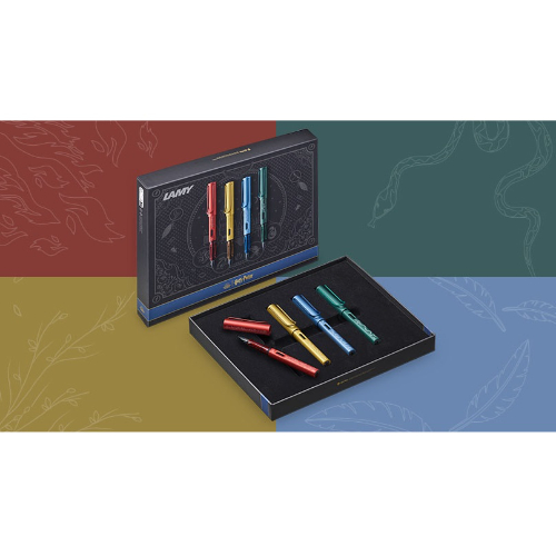 Lamy - AL-Star Harry Potter Set [Cofanetto da 5 penne stilografiche AL, pennino medio M] (Colori delle 5 case di Hogwarts)