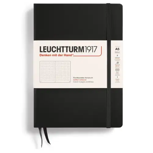 Leuchtturm 1917 – Notebook Medium A5, Hardcover, Dots, Black