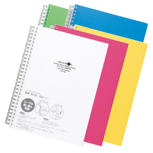 Lihit Lab AQUA DROPs - Twist Notebook 100 fogli (Bianco)