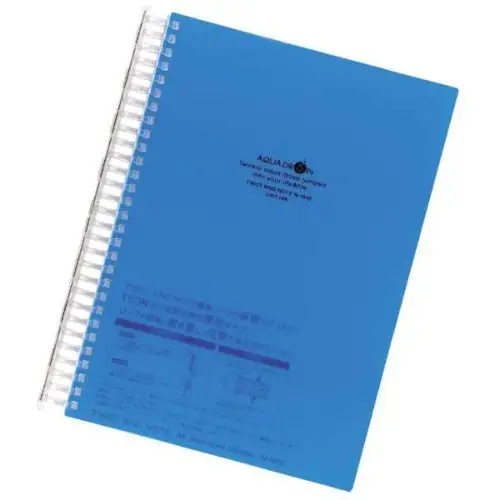 Lihit Lab - Aqua Drops Twist Note  N-1610 quaderno formato B5 a righe, 150 fogli [spirale apribile] (Colore Blu)