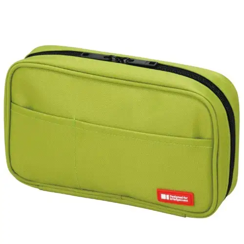 Lihit Lab - Astuccio giapponese Book Style Pen Case [Standard - una zip] Yellow-Green A7551-6