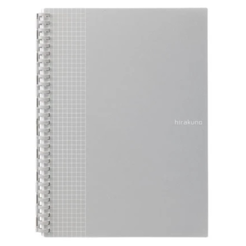 Lihit Lab - Hirakuno quaderno formato B5 a quadretti, 70 fogli [spirale apribile] (Colore Argento)