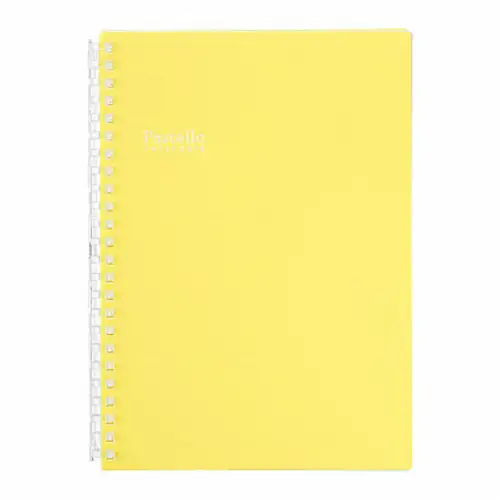 Lihit Lab - Pastello Twist Note quaderno formato B5 a righe, 30 fogli [spirale apribile] (Colore Giallo pastello)