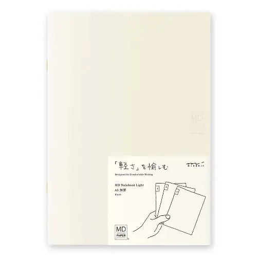 MD Paper – MD Notebook Light, A5, Blank, 3pcs Pack A