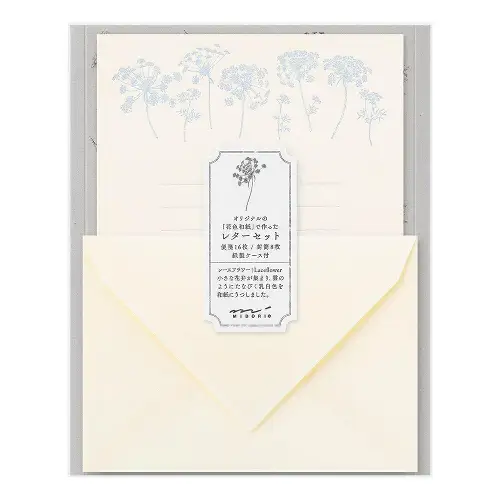Midori – Letter Set 928 Original Floral-Colored Washi Paper White A