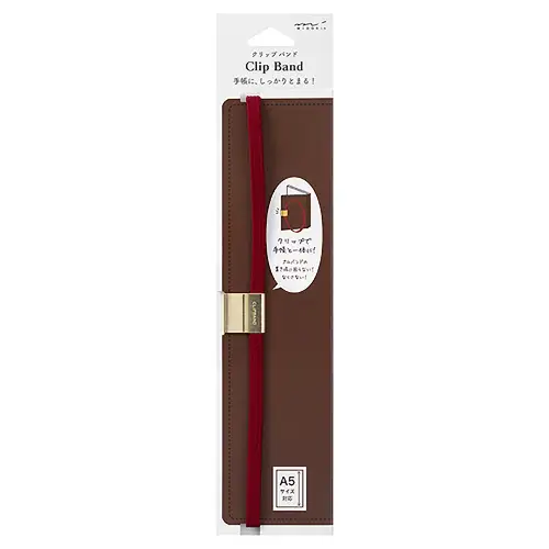 Midori – Clip Band (A5) Bordeaux (Fascia Elastica con Clip)
