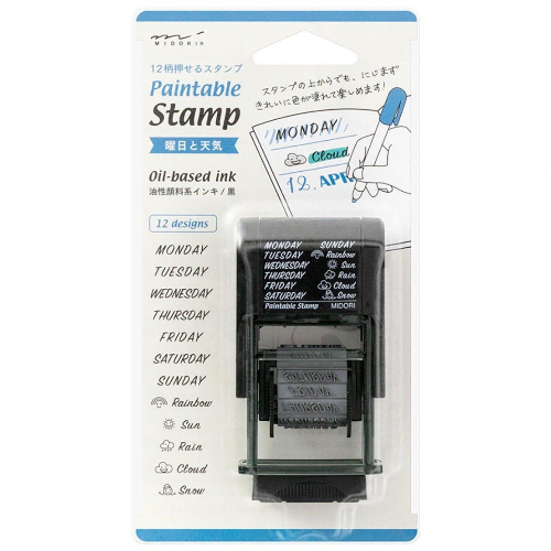 Midori - Paintable Stamp Days of the week and Weather