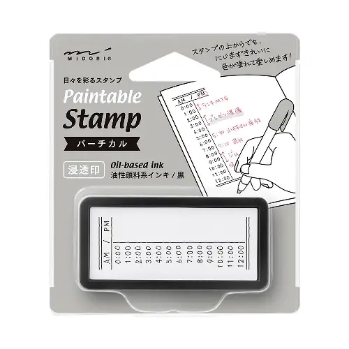 Midori – Paintable Stamp Pre-inked Half Size Vertical