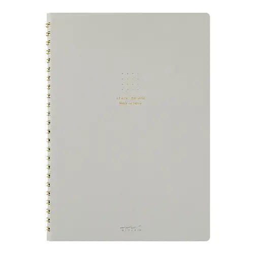 Midori – Ring Notebook (A5) Color Dot Grid Gray