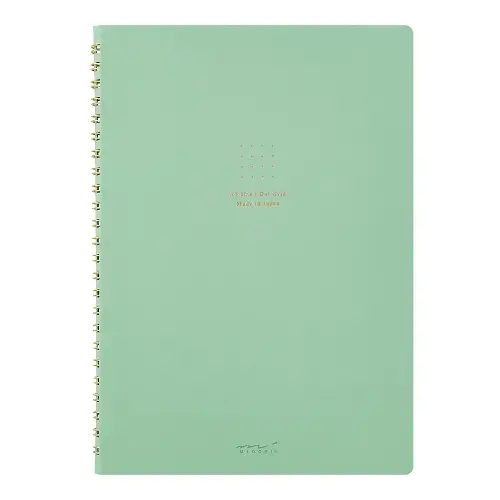 Midori – Ring Notebook (A5) Color Dot Grid Green