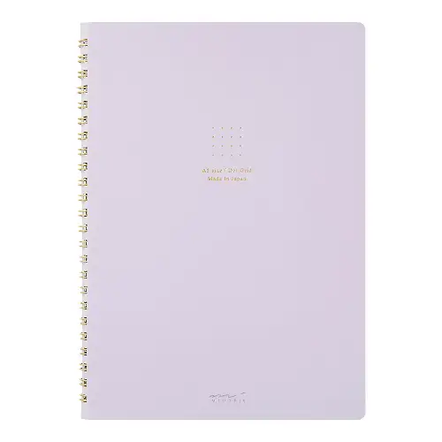 Midori - Ring Notebook (A5) Color Dot Grid Purple